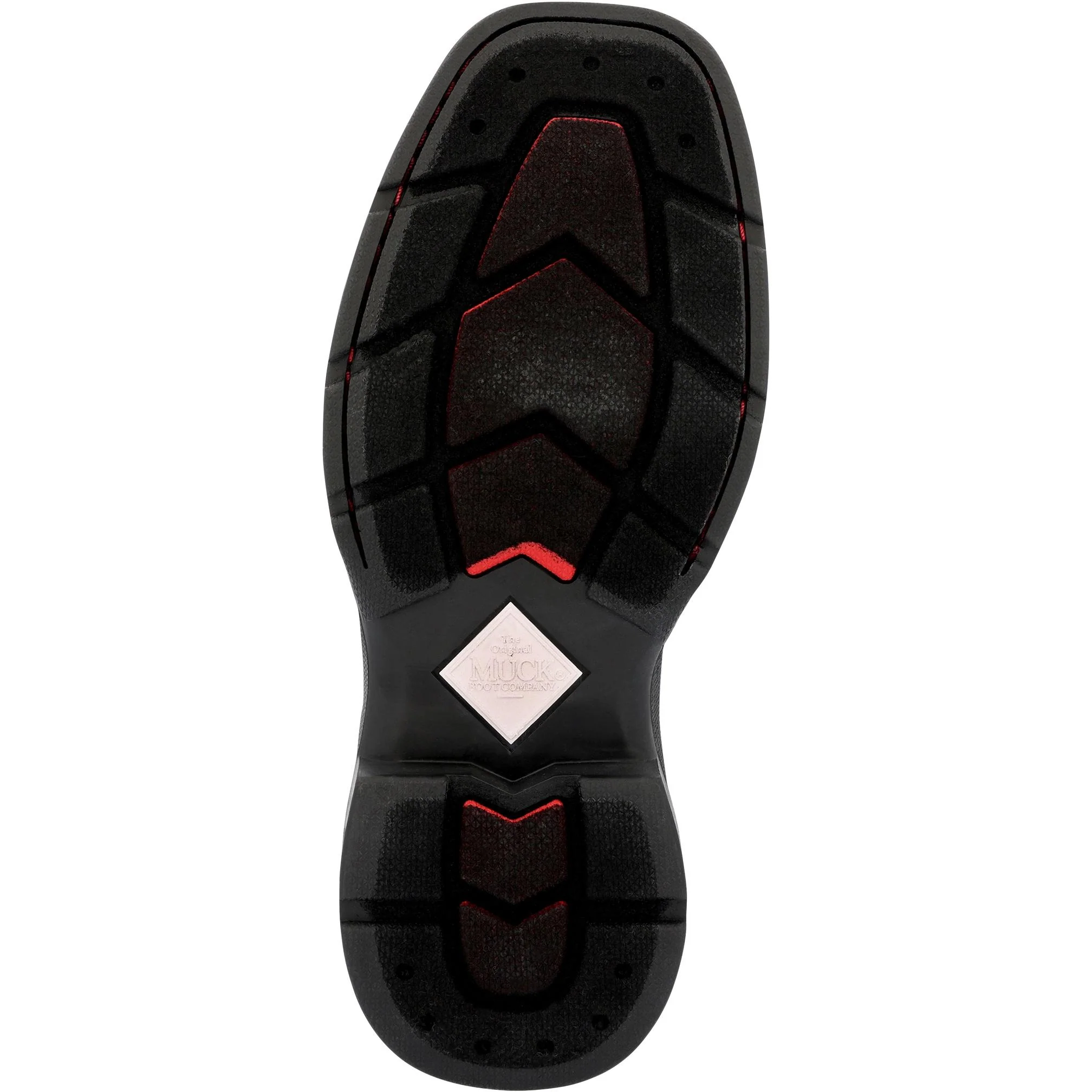 Muck Footwear Kids CHORE WESTERN BIG BLACK/RED STITCH - Image 4