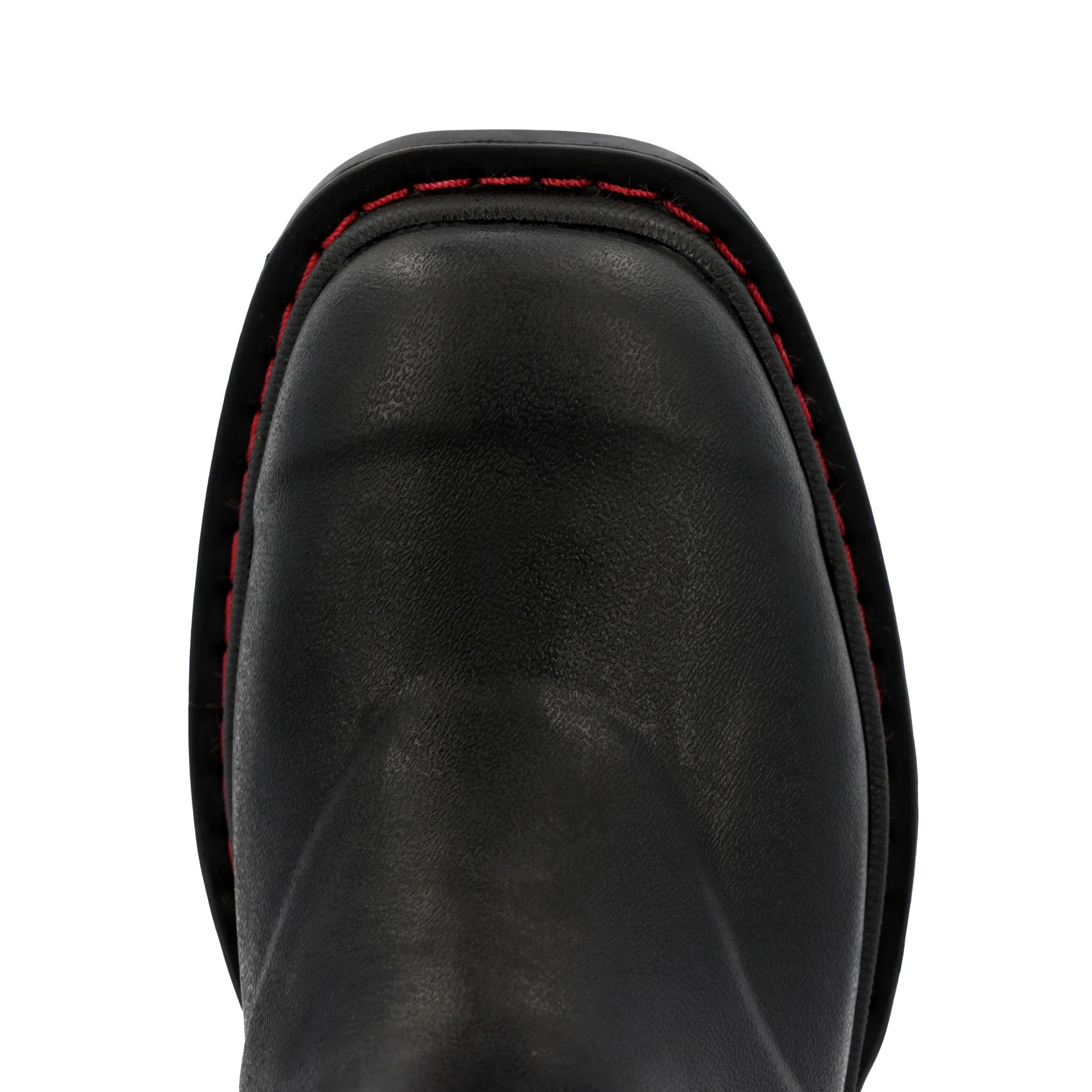 Muck Footwear Kids CHORE WESTERN BIG BLACK/RED STITCH - Image 5