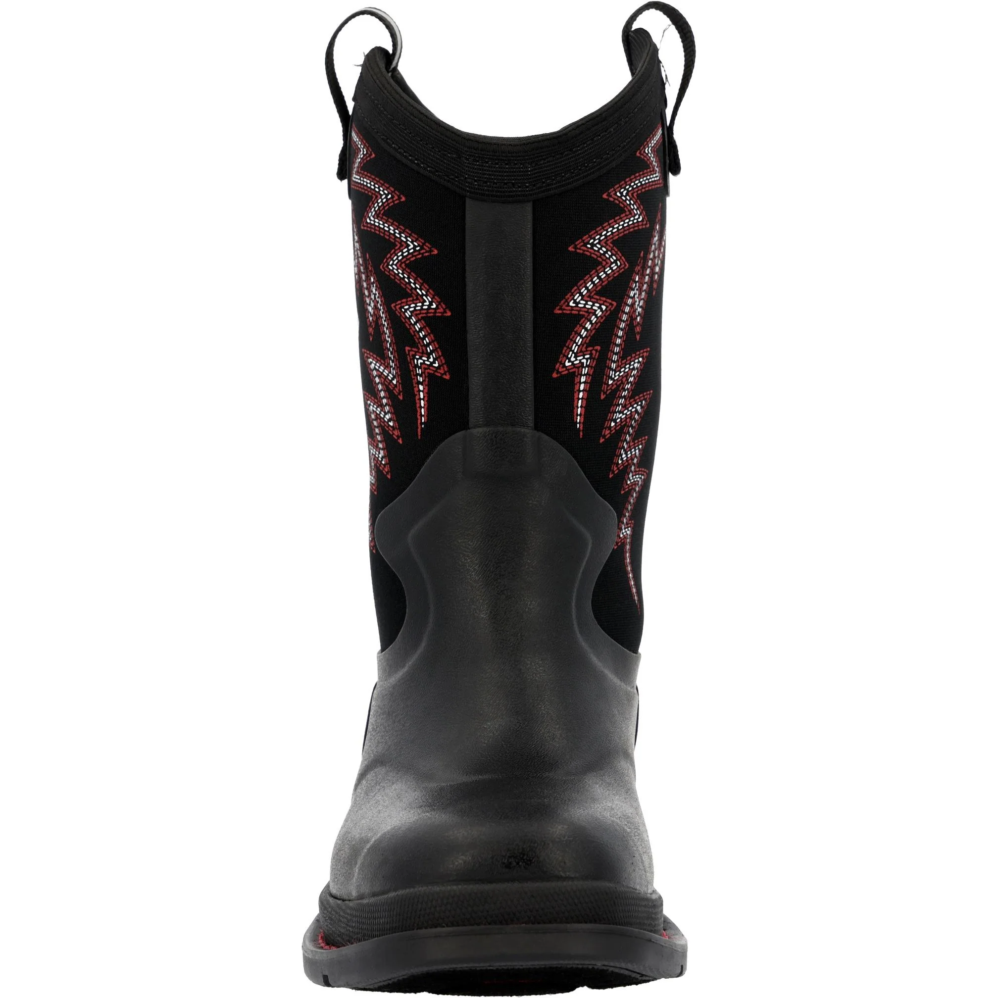 Muck Footwear Kids CHORE WESTERN BIG BLACK/RED STITCH - Image 6