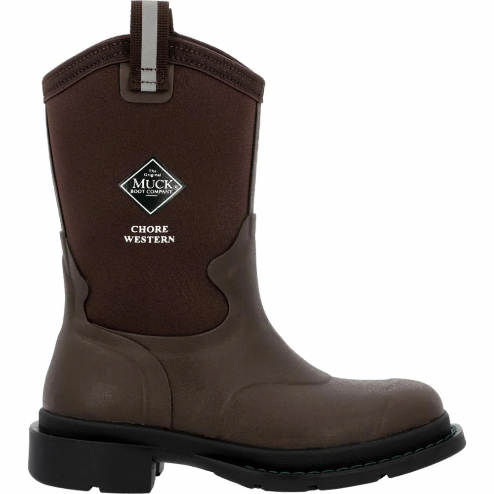 Muck Footwear Kids CHORE WESTERN LITTLE DARK BROWN