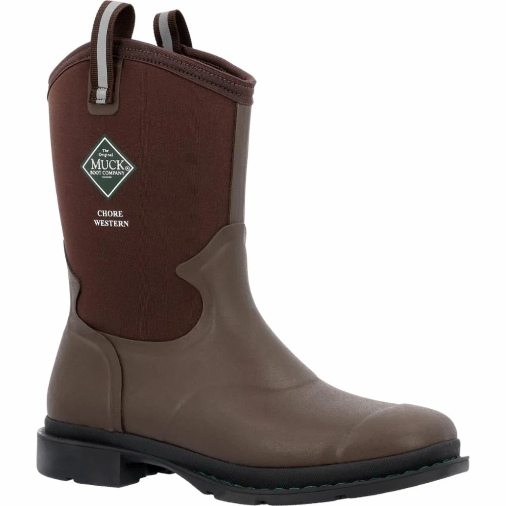 Muck Footwear Men CHORE WESTERN 12 PULL-ON DARK BROWN - Image 3