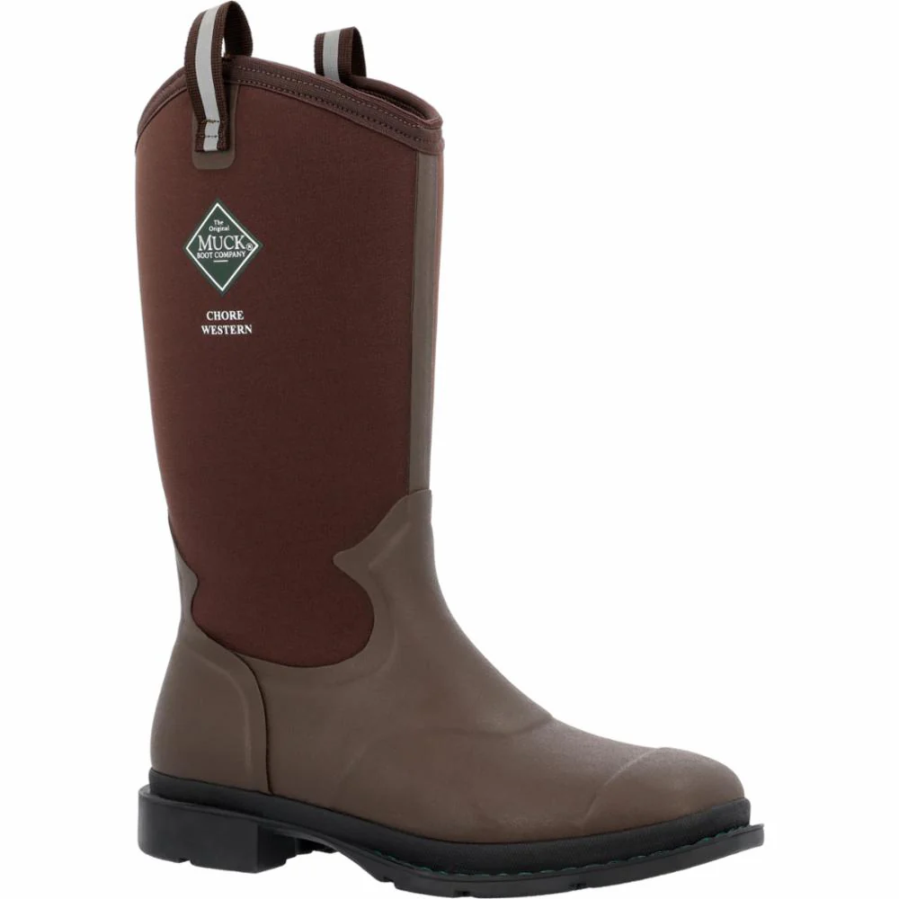 Muck Footwear Men CHORE WESTERN 15 PULL-ON DARK BROWN - Image 3