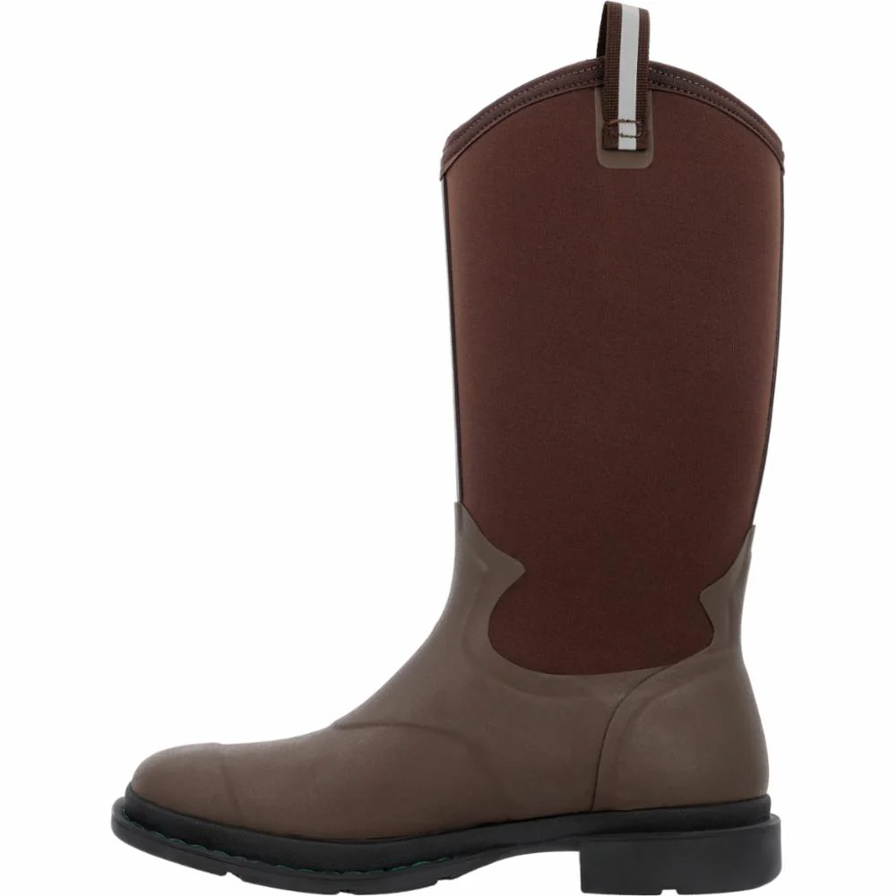 Muck Footwear Men CHORE WESTERN 15 PULL-ON DARK BROWN - Image 4