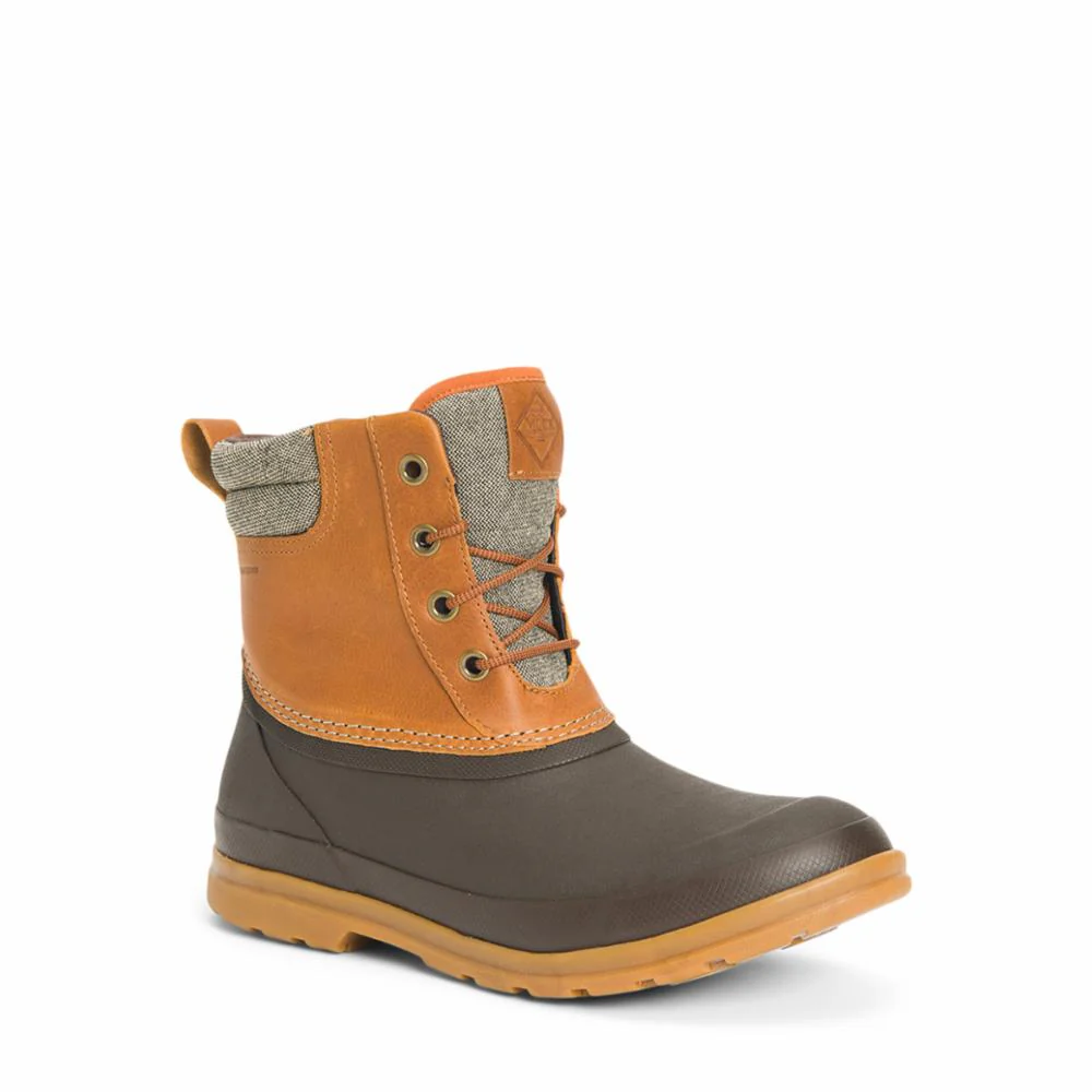 Muck Footwear Men ORIGINALS DUCK LACE TAN/DKBROWNLEATHER - Image 3