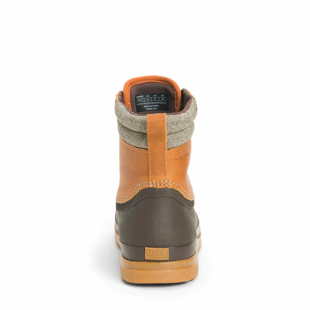 Muck Footwear Men ORIGINALS DUCK LACE TAN/DKBROWNLEATHER - Image 8