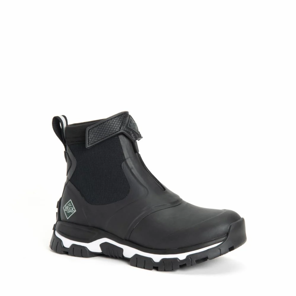 Muck Footwear Women APEX MID ZIP BLACK/WHITE - Image 3