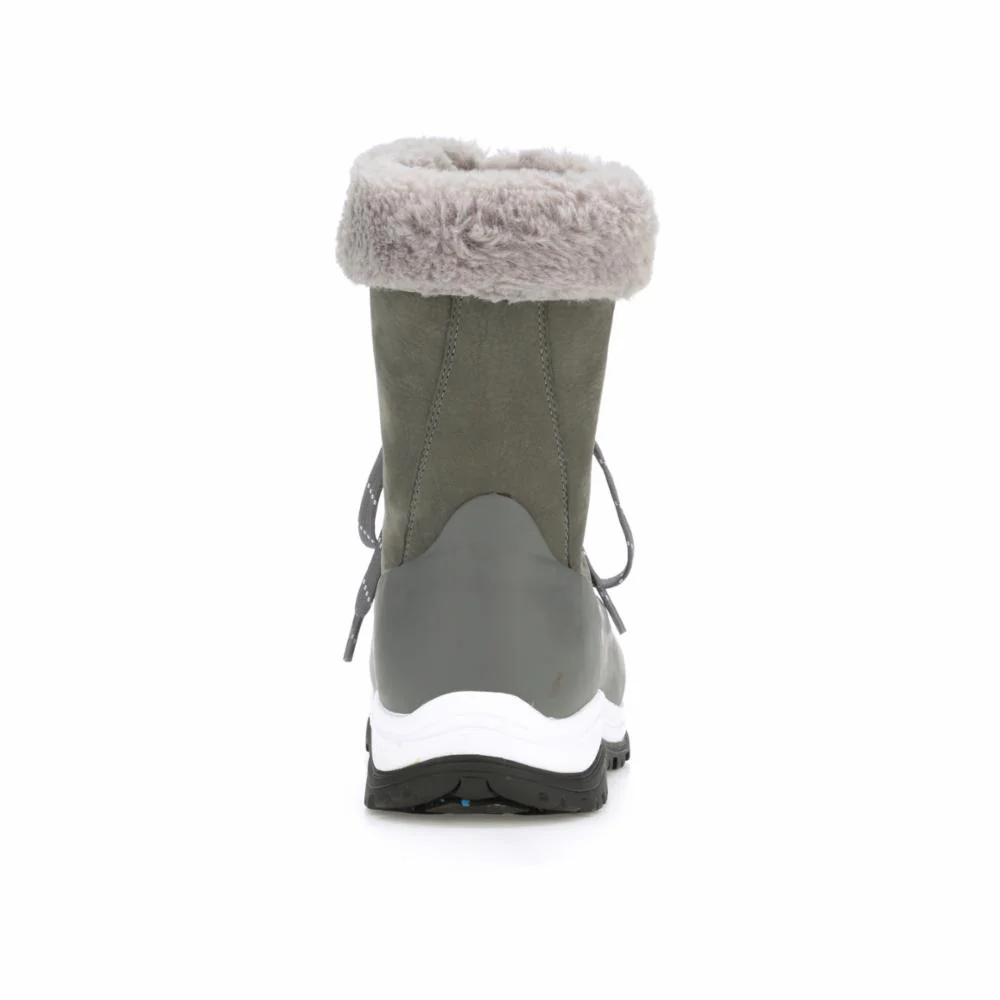 Muck Footwear Women ARCTIC APRES LACE VIBRAM ARCTIC GRIP MID GREY/RED - Image 8