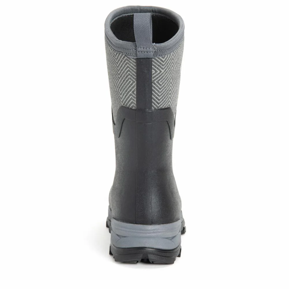 Muck Footwear Women ARCTIC ICE VIBRAM ARCTIC GRIP ALL TERRAIN MID BLACK/GREYGEOMETRIC - Image 7