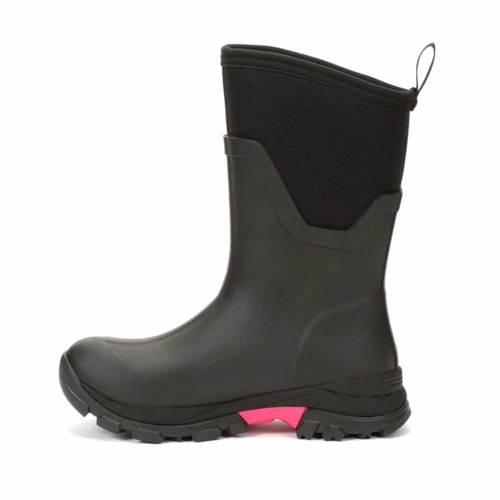 Muck Footwear Women ARCTIC ICE VIBRAM ARCTIC GRIP ALL TERRAIN MID BLACK/HOTPINK - Image 4