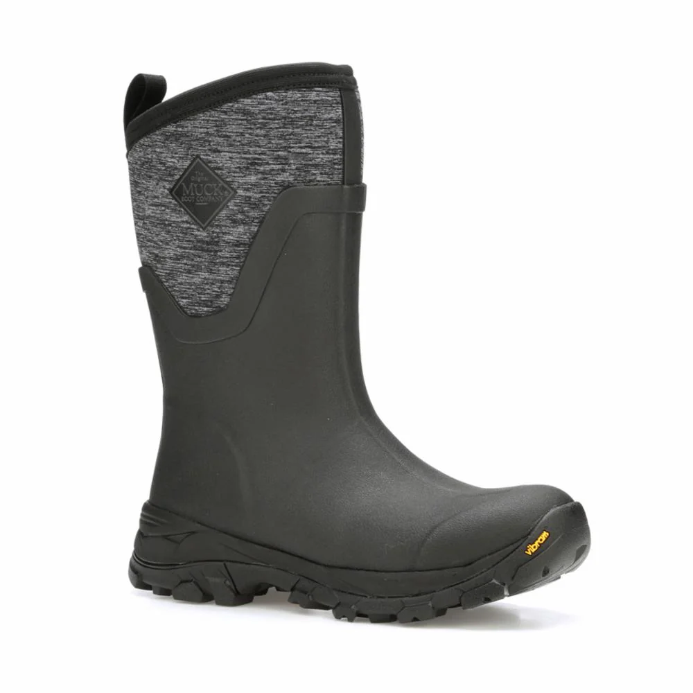 Muck Footwear Women ARCTIC ICE VIBRAM ARCTIC GRIP ALL TERRAIN MID BLACK/JERSEYHEATHER - Image 3