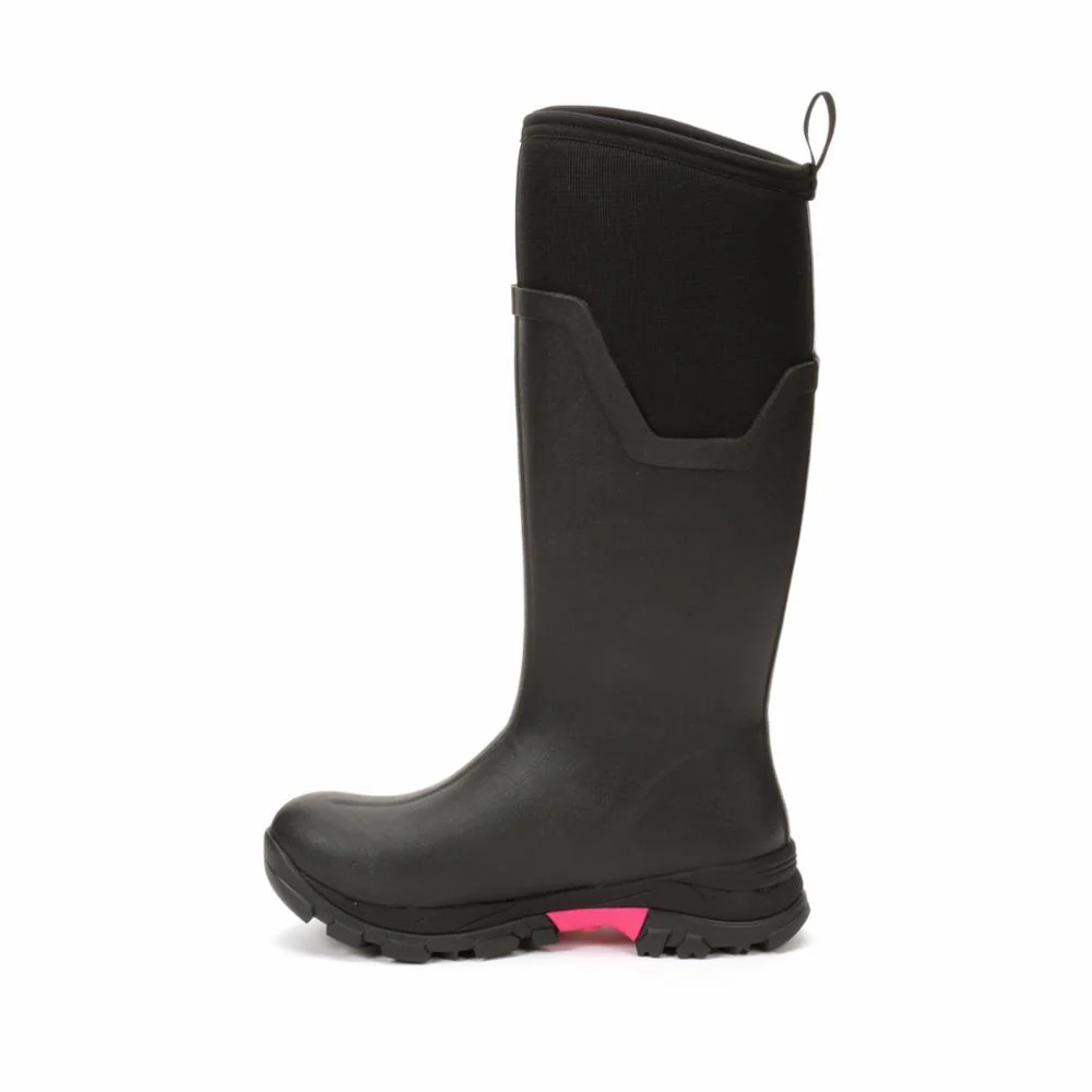 Muck Footwear Women ARCTIC ICE VIBRAM ARCTIC GRIP ALL TERRAIN TALL BLACK/HOTPINK - Image 4