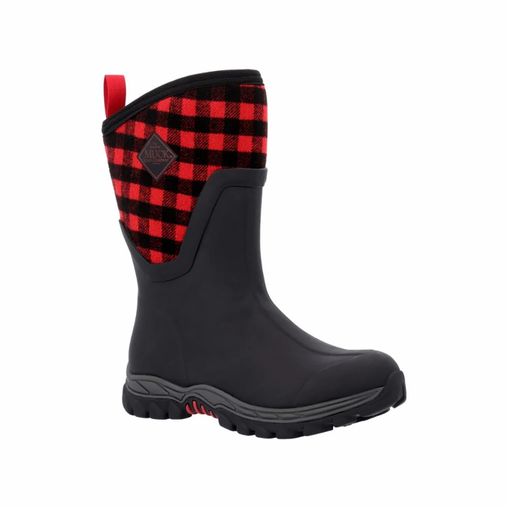 Muck Footwear Women ARCTIC SPORT II MID BLACK/BUFFALOPLAIDMATERIAL - Image 3
