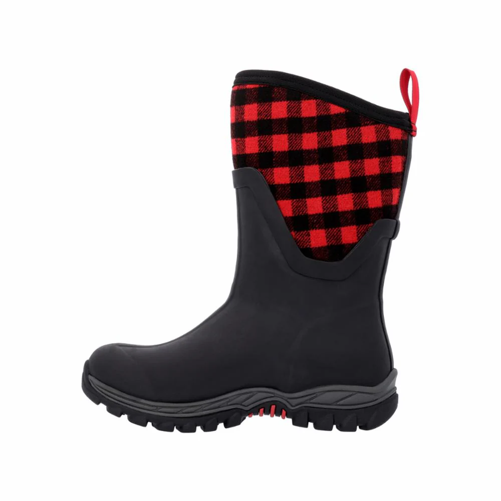 Muck Footwear Women ARCTIC SPORT II MID BLACK/BUFFALOPLAIDMATERIAL - Image 4