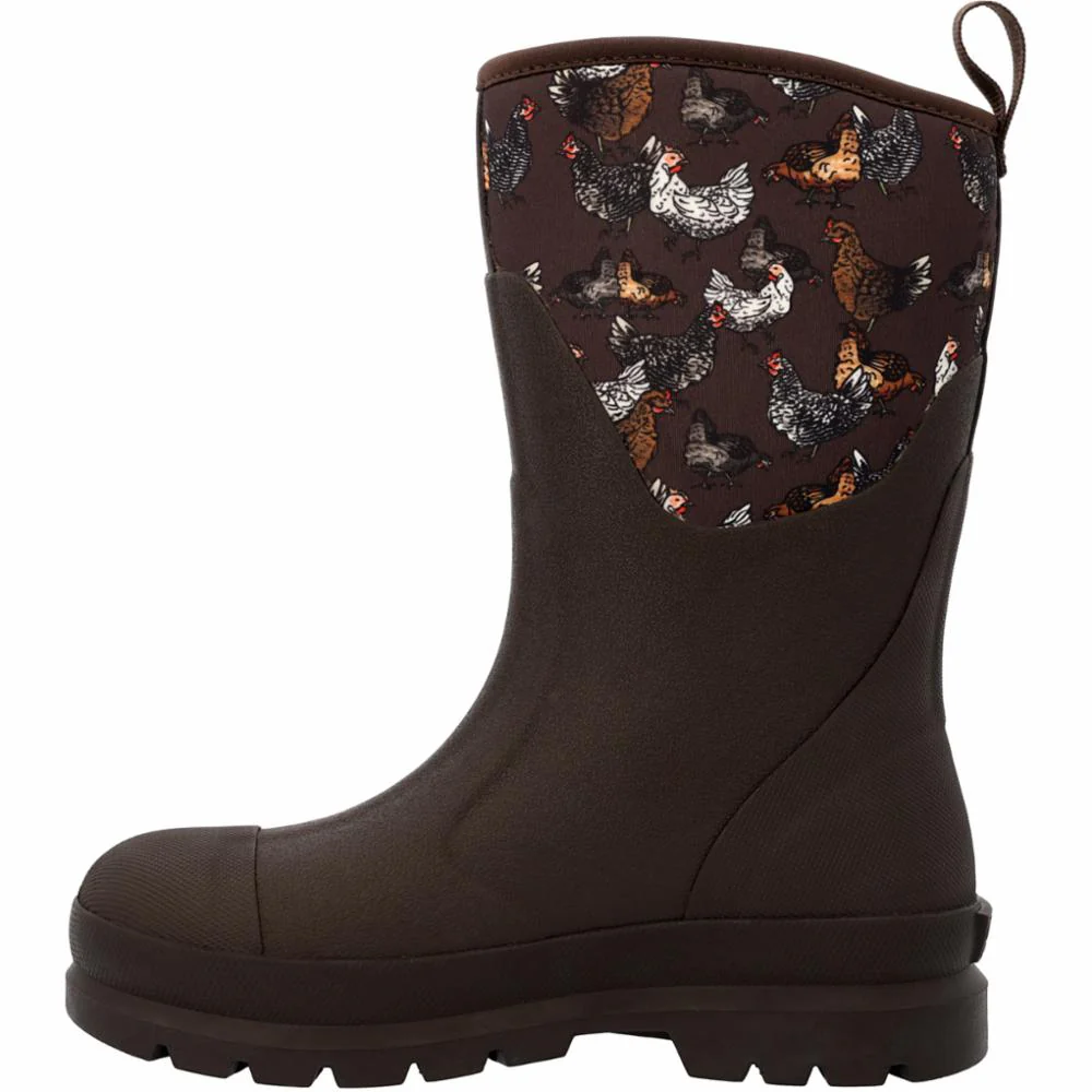Muck Footwear Women CHORE MID DARKBROWN/CHICKENPRINT - Image 4
