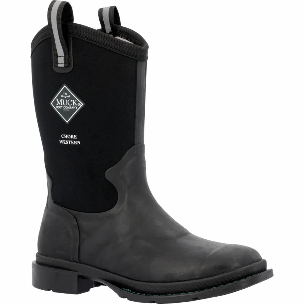 Muck Footwear Women CHORE WESTERN MID BLACK - Image 2