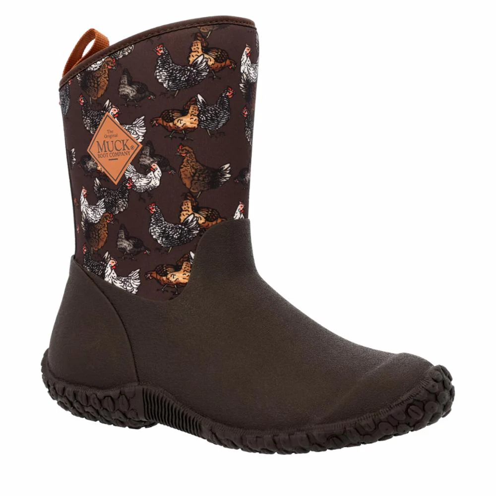 Muck Footwear Women MUCKSTER II MID DARKBROWN/CHICKENPRINT - Image 3
