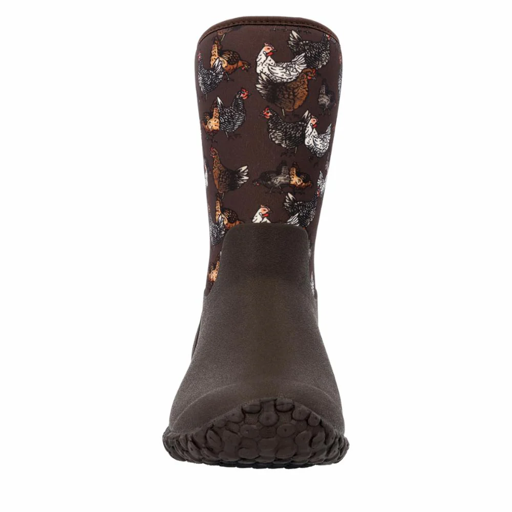 Muck Footwear Women MUCKSTER II MID DARKBROWN/CHICKENPRINT - Image 6