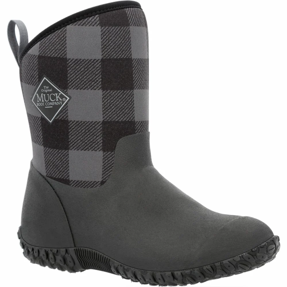 Muck Footwear Women MUCKSTER II MID FLEECE BLACK/GREYPLAID - Image 3
