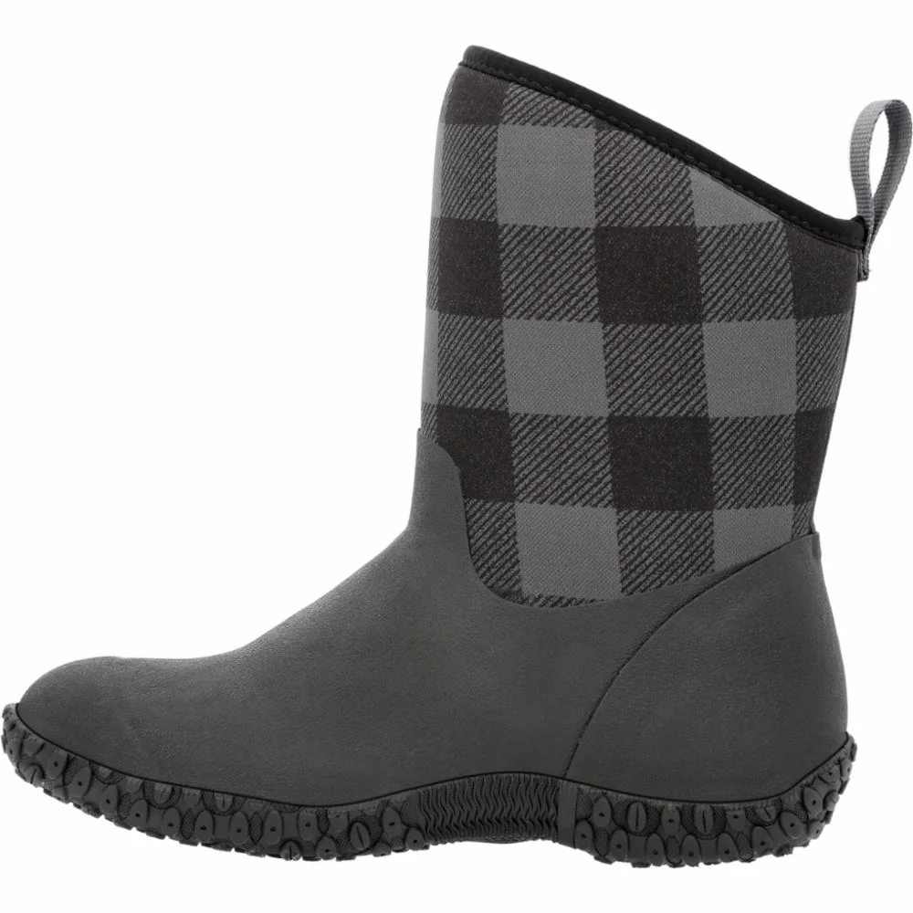 Muck Footwear Women MUCKSTER II MID FLEECE BLACK/GREYPLAID - Image 4