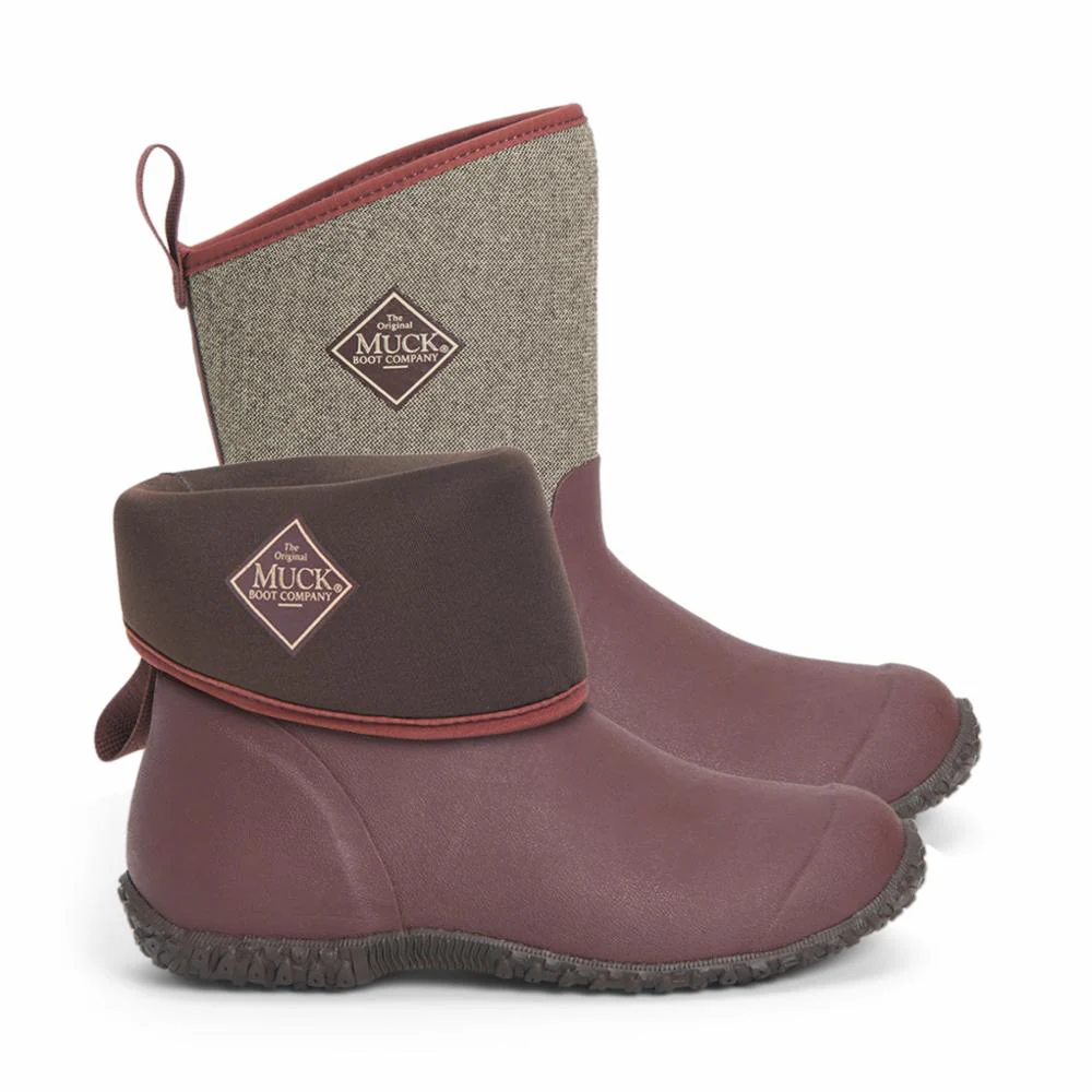 Muck Footwear Women MUCKSTER II MID RUMRAISIN/HERRINGBONE