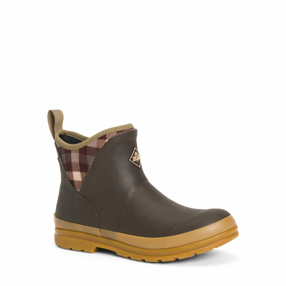 Muck Footwear Women ORIGINALS ANKLE BROWN/PLAID/GUM - Image 3