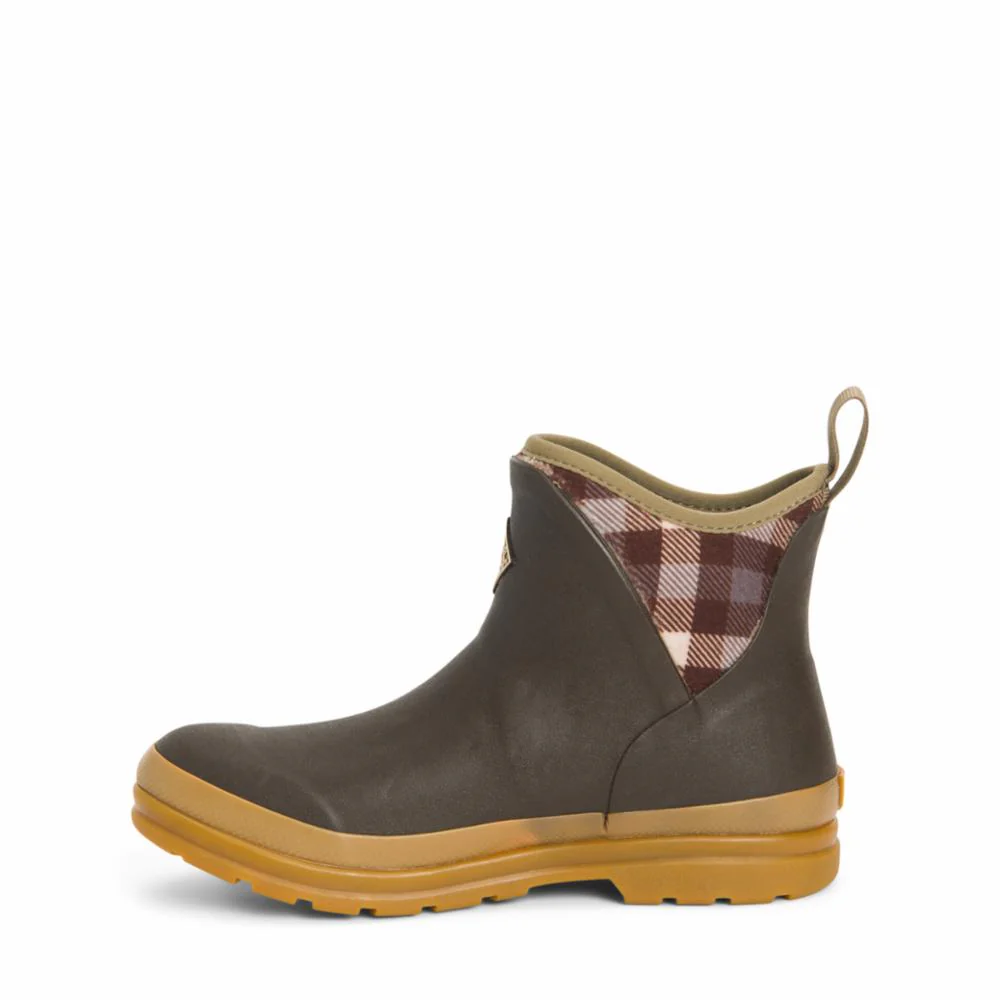 Muck Footwear Women ORIGINALS ANKLE BROWN/PLAID/GUM - Image 4