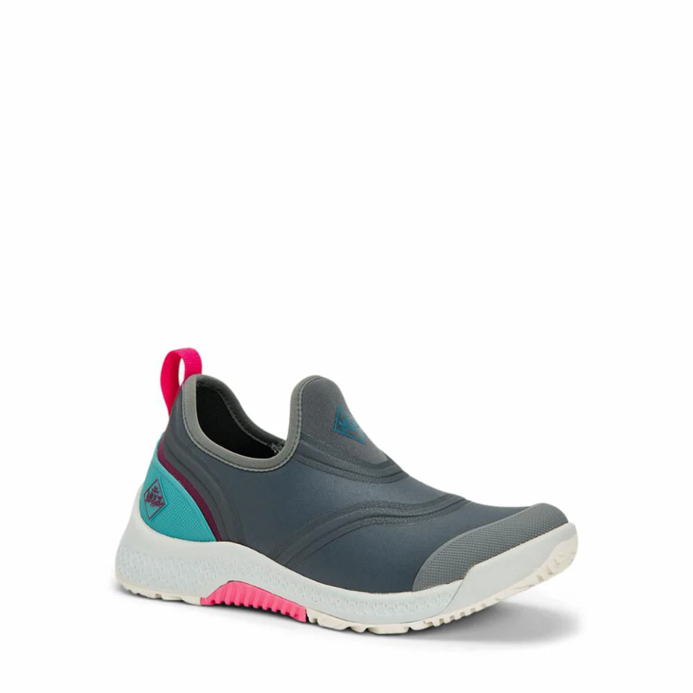 Muck Footwear Women OUTSCAPE SLIP ON DARKGREY/TEAL/PINK - Image 3